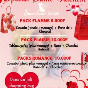 Pack cadeau saint valentin livré en express yaoundé et douala